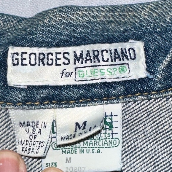 Georges Marciano for Guess • Vtg Denim Jean Jacket • Men’s sz M • Style 10807 - Picture 9 of 14